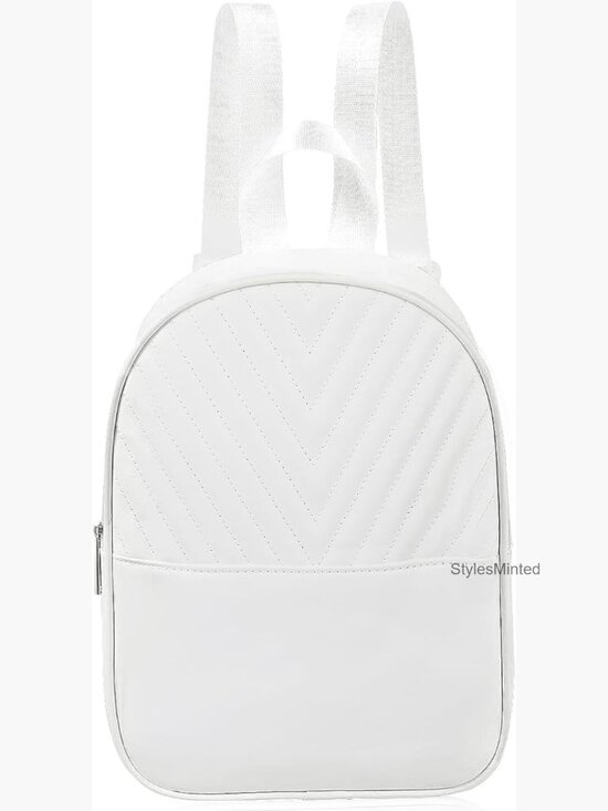 Mini PU Leather Backpack Purse Adjustable Strap Daypack main image 4